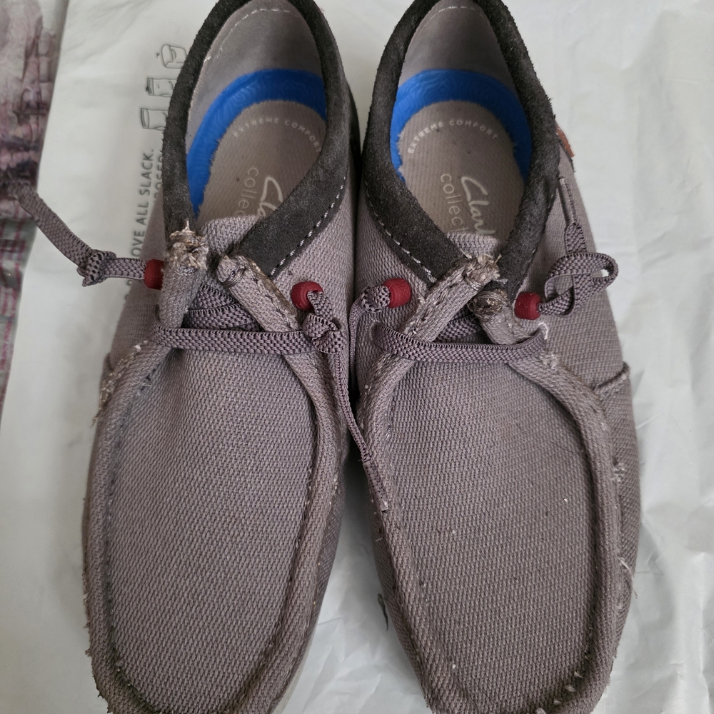 Clarks Men's Brown Loafers with Red Accents